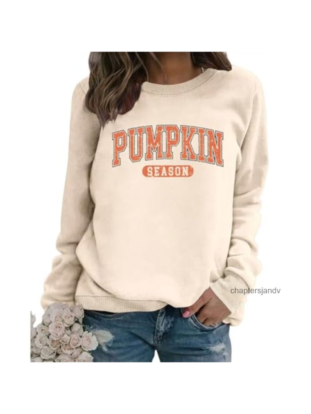 Womens Pumpkin Season Graphic Sweatshirt Crewneck Long Sleeve Pullover
